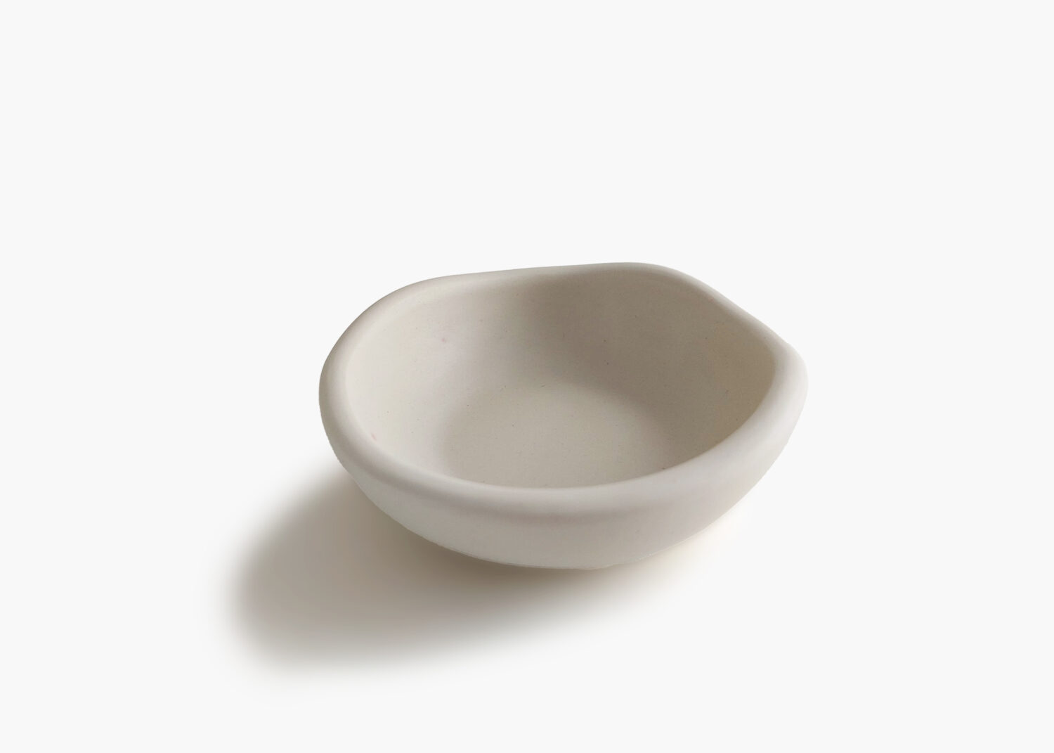 Sand White Organic Shape Trinket Dish