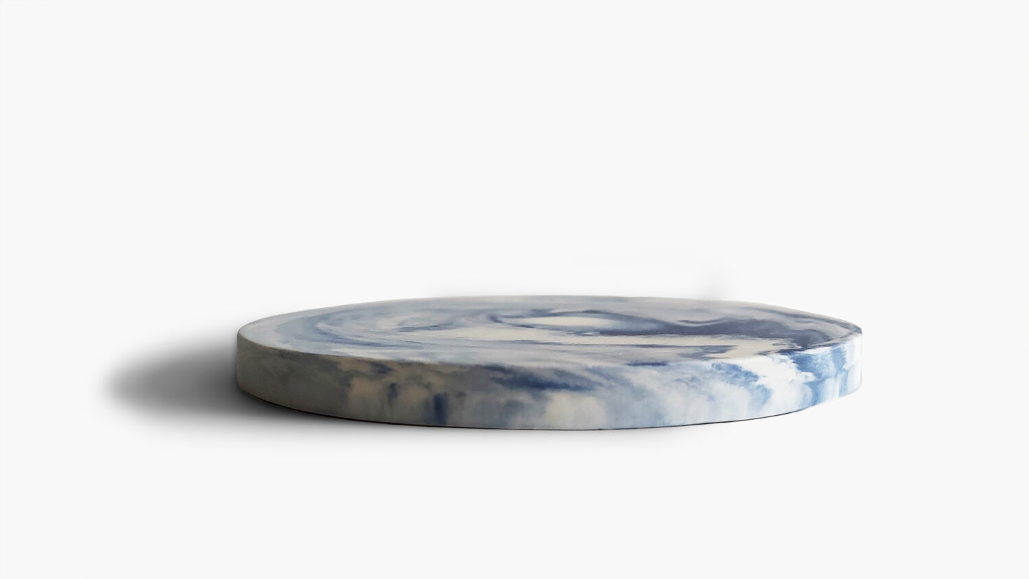 Marble Round Tray - Azure Whisper - Image 3