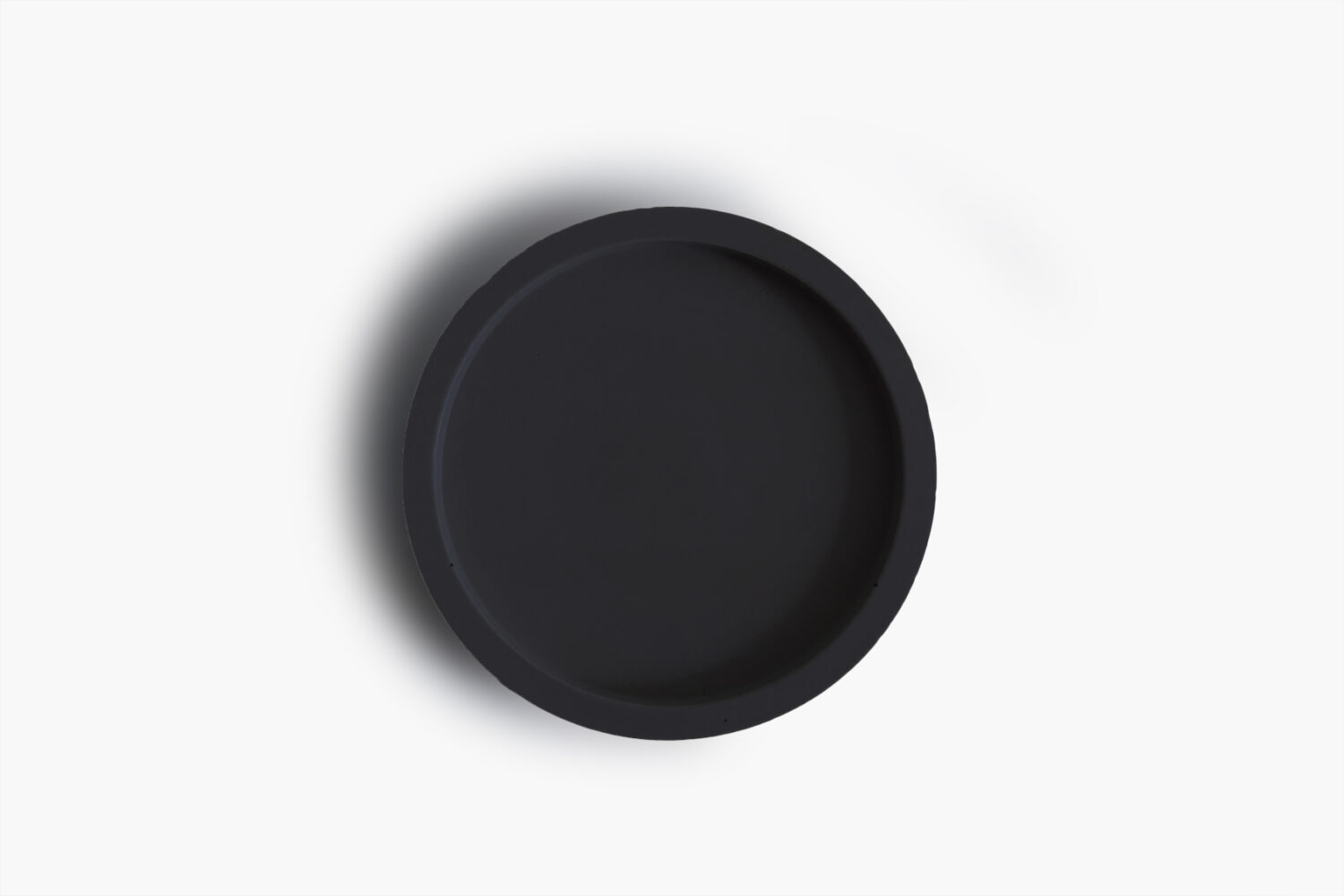 Smoky Black Round Trinket Tray